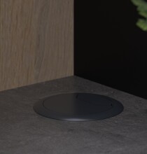 Küchenbuffet >Fumay 11< in Eiche /Beton - 100x186x45cm (BxHxT)