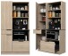 Küchenbuffet >Fumay 11< in Eiche /Beton - 100x186x45cm (BxHxT)