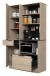 Küchenbuffet >Fumay 11< in Eiche /Beton - 100x186x45cm (BxHxT)