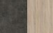 Küchenbuffet >Fumay 11< in Eiche /Beton - 100x186x45cm (BxHxT)