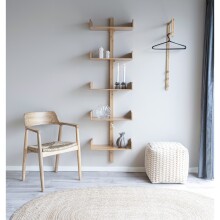 Wandgarderobe >Trento< in Hellbraun, Bambus -...