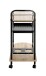 Küchenwagen >52480< in eiche, schwarz, MDF, Metall - 65x83x35cm (BxHxT)