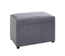 Sitztruhe >54145< in grau, MDF, Textilgewebe Cord -...