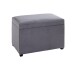 Sitztruhe >54145< in grau, MDF, Textilgewebe Cord - 58x42x39cm (BxHxT)