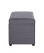 Sitztruhe >54145< in grau, MDF, Textilgewebe Cord - 58x42x39cm (BxHxT)