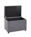 Sitztruhe >54145< in grau, MDF, Textilgewebe Cord - 58x42x39cm (BxHxT)
