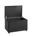 Sitztruhe >54545< in schwarz, MDF, Textilgewebe Cord - 58x42x39cm (BxHxT)