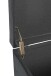 Sitztruhe >54545< in schwarz, MDF, Textilgewebe Cord - 58x42x39cm (BxHxT)