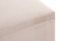 Sitztruhe >54945< in creme, MDF, Textilgewebe Cord - 58x42x39cm (BxHxT)