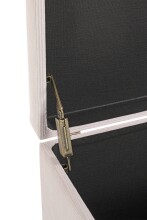 Sitztruhe >54945< in creme, MDF, Textilgewebe Cord - 58x42x39cm (BxHxT)