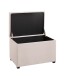 Sitztruhe >54945< in creme, MDF, Textilgewebe Cord - 58x42x39cm (BxHxT)