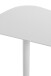 Beistelltisch >52397< in weiß, Metall - 53x60x38cm (BxHxT)