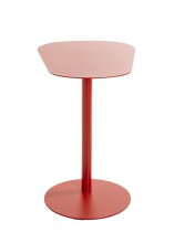 Beistelltisch >52497< in rot, Metall - 53x60x38cm (BxHxT)