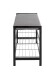Schuhbank >54544< in grau, schwarz, Metall, Textilgewebe - 75x50x32cm (BxHxT)