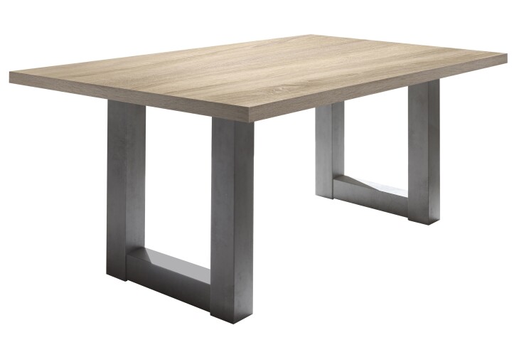 Esstisch >Big System< in graphit / eiche sägerau - 160x75x90cm (BxHxT)