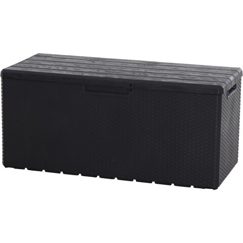 Kissenbox >Portofino< in anthrazit, Kunststoff - 123,7x56,2x54,5cm (BxHxT)