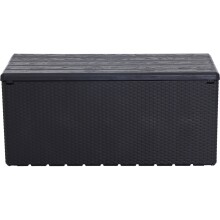 Kissenbox >Portofino< in anthrazit, Kunststoff - 123,7x56,2x54,5cm (BxHxT)