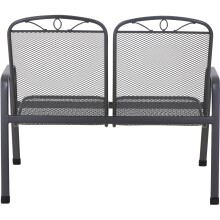 Gartenbank >Elda< in matt-anthrazit - 107,5x94x65 (BxHxT)