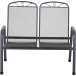 Gartenbank >Elda< in matt-anthrazit - 107,5x94x65 (BxHxT)