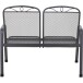 Gartenbank >Elda< in matt-anthrazit - 107,5x94x65 (BxHxT)
