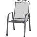 Stapelstuhl >Elda< in matt-anthrazit, Stahl pulverbeschichtet - 75x94x57 (BxHxT)