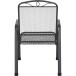 Stapelstuhl >Elda< in matt-anthrazit, Stahl pulverbeschichtet - 75x94x57 (BxHxT)
