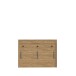 Bett >Kaszimiro< in Waterford Eiche/ Schwarz - 149,4x108,7x198,3cm (BxHxT)