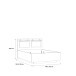 Bett >Kaszimiro< in Waterford Eiche/ Schwarz - 149,4x108,7x198,3cm (BxHxT)
