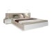 Bettanlage >Rondino< in Sandeiche / Weiß Glanz  - 285,3x87,7x237cm (BxHxT)