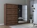 Kleiderschrank >Jacky< in Script-Schlammeiche/Spiegel B/H/T ca.269,9x209,7x61,2cm