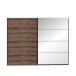 Kleiderschrank >Jacky< in Script-Schlammeiche/Spiegel B/H/T ca.269,9x209,7x61,2cm