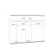 Kleiderschrank >Jacky< in Script-Schlammeiche/Spiegel B/H/T ca.269,9x209,7x61,2cm