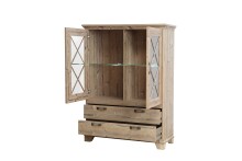 Hochschrank >Nepal< Fichte Dekor und Klarglas - 120,3x161,2x45cm (BxHxT)