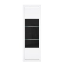 Vitrine >L-Light< in weiss und Klarglas - 63,3x195,2x41,3cm (BxHxT)