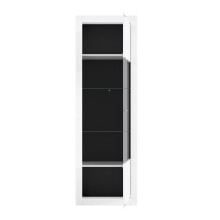 Vitrine >L-Light< in weiss und Klarglas - 63,3x195,2x41,3cm (BxHxT)