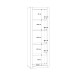 Vitrine >L-Light< in weiss und Klarglas - 63,3x195,2x41,3cm (BxHxT)