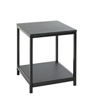 Beistelltisch >52572< in schwarz, MDF, Metall -...