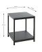 Beistelltisch >52572< in schwarz, MDF, Metall - 40x50x40cm (BxHxT)