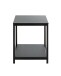 Beistelltisch >52572< in schwarz, MDF, Metall - 40x50x40cm (BxHxT)
