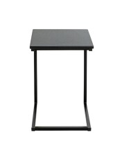 Beistelltisch >52593< in schwarz, MDF, Metall - 33x60x35cm (BxHxT)