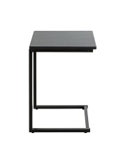 Beistelltisch >52593< in schwarz, MDF, Metall - 33x60x35cm (BxHxT)