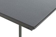 Beistelltisch >52593< in schwarz, MDF, Metall - 33x60x35cm (BxHxT)