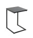 Beistelltisch >52593< in schwarz, MDF, Metall - 33x60x35cm (BxHxT)