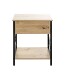 Konsole >52470< in eiche, schwarz, MDF, Metall - 45x60x40cm (BxHxT)