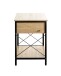 Konsole >52470< in eiche, schwarz, MDF, Metall - 45x60x40cm (BxHxT)