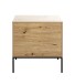 Konsole >54413< in eiche, schwarz, MDF, Metall - 55x60x42cm (BxHxT)