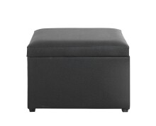Sitztruhe >52524< in schwarz - 58x42x39cm (BxHxT)