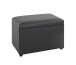 Sitztruhe >52524< in schwarz - 58x42x39cm (BxHxT)