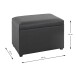 Sitztruhe >52524< in schwarz - 58x42x39cm (BxHxT)