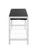 Schuhbank >54343< in schwarz, weiß, Metall, Samtgewebe - 75x50x32cm (BxHxT)
